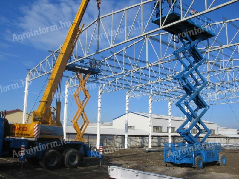 Acélcsarnok, új, azonnal szállítható 20 x 48 x 7 m