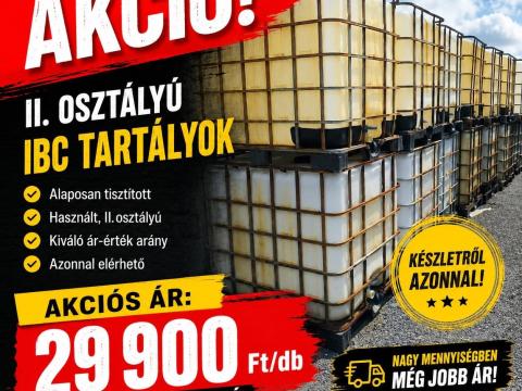 IBC tartály / IBC tartályok NITROSOL / folyékony műtrágya tárolására, ADR is, eladó