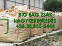 Big bag zsák 20/536-0088 új és használt,  1t. 4 fül,  0, 5 -2, 3m3 Terményes zsák,  big láda