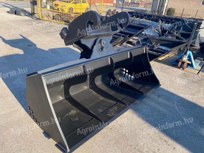 Hidraulikus rézsűkanál 200 cm, elől-hátul vágóéllel