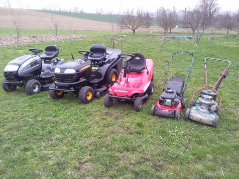 Fűnyírás, kaszálás, favágás