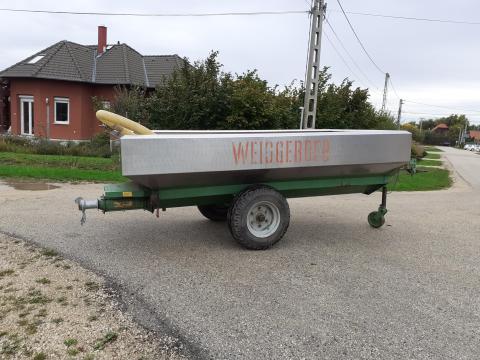 Szüretelőkocsi Inox 3000 literes monopumpával