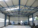 10 x 18 x 4 m új,  azonnal szállítható acélcsarnok vázszerkezet