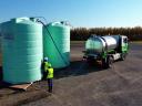 22 000 literes állóhengeres polietilén műanyag tartály – Kingspan AgriMaster Nitrosol / Fertisol folyékony műtrágya tároló eladó – több darab