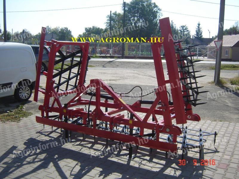 Fogas borona új, 5,5 m hidraulikus, 65 kg levéllel + simító