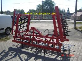 Fogas borona új, 5,5 m hyd, 65 kg levéllel + simító