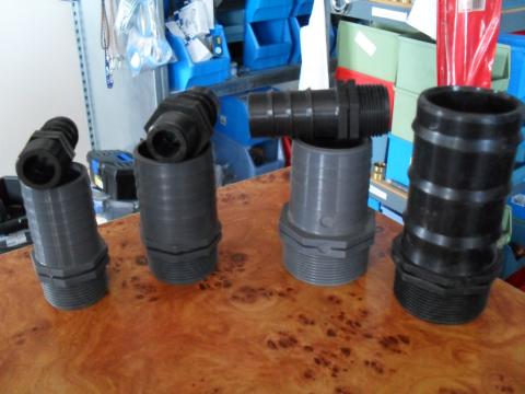 Műanyag tömlővégek 1/2"-tól 2"-ig Műanyag tömlővégek 1/2"-tól 2"-ig