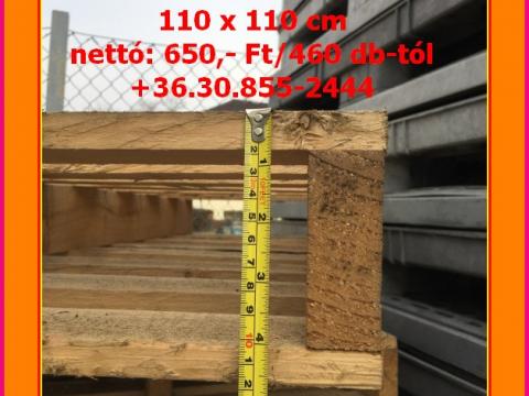 Exportra RAKLAP 110x110 fumigált hőkezelt -műszárított paletta IPPC egyszer használt Exportra RAKLAP 110x110 fumigált hőkezelt -műszárított paletta IPPC egyszer használt