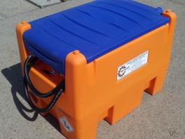 220 literes ADR-mentesen szállítható gázolajtartály,  gázolajkút