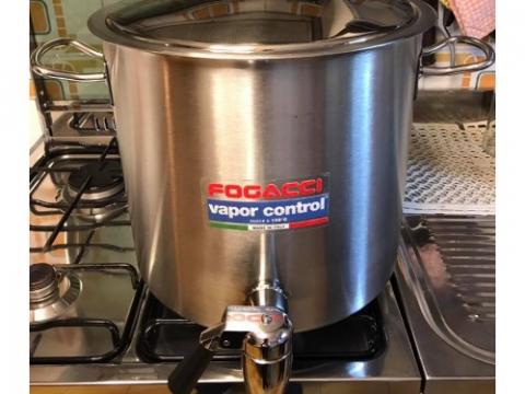 Duplafalú lekvárfőző csappal - 17,6-41 l