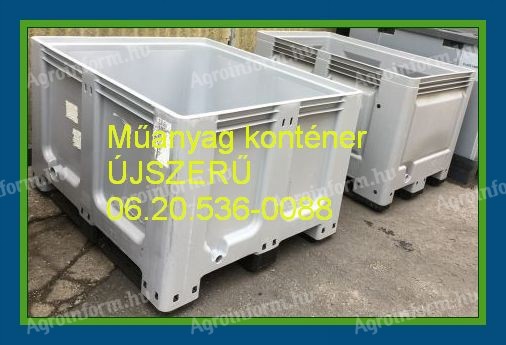 Műanyag tárolódoboz rendelhető 06.30.329-4850, 120x80x80 cm, használt, újszerű állapotban