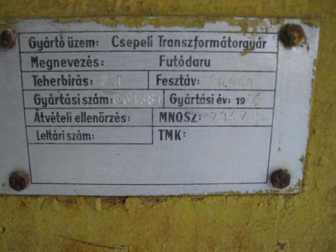 Több db futódaru-híddaru eladó Több db futódaru-híddaru eladó