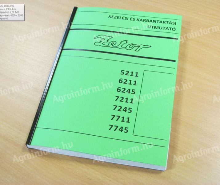 Zetor 5211, 6211, 6245, 7211, 7245, 7711, 7745 kezelési utasítása