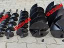 Földfúró, talajfúró 80, 100, 120, 150, 200, 250, 300 mm duplaspirál, ütközéstompító widia lapka