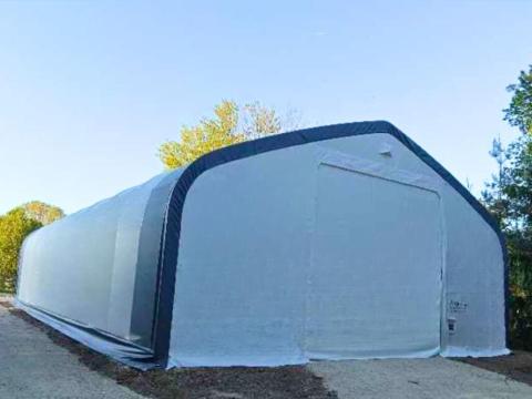 9 x 15 x 4,8 m Alap minőségű fehér Raktársátor 9 x 15 x 4,8 m Alap minőségű fehér Raktársátor