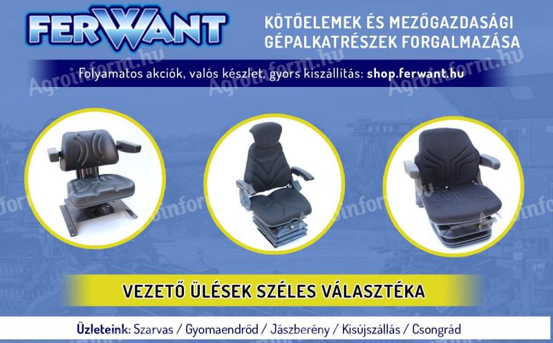 Vezetőülések széles választéka mezőgazdasági gépekhez