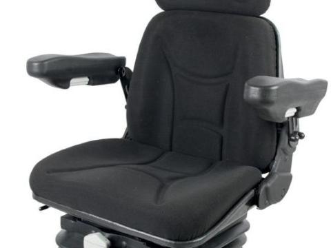 Vezetőülés EBLO mechanikus rugózás,  kartámasz+fejtámla,  fekete szövet Vezetőülés EBLO mechanikus rugózás,  kartámasz+fejtámla,  fekete szövet