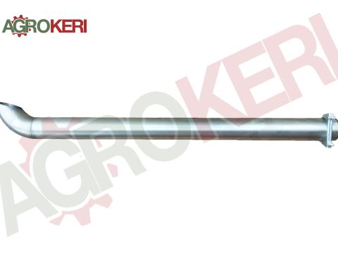 MTZ kipufogócső turbós,  hajlított véggel,  saválló