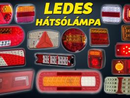 Ledes hátsólámpa, LED hátsó lámpa 12/24V traktor, utánfutó, pótkocsi