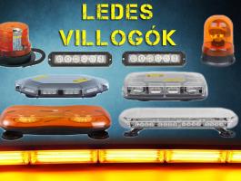 Forgó villogó, sárga villogó, sárga ledes fényhíd 12/24V