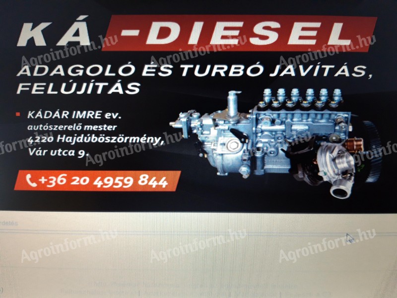 Diesel Adagoló - Turbó javítás