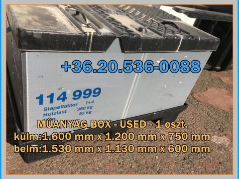 KTP 114 999 Műanyag láda,  érdeklődni:20. 536-0088. BOX: 160x120x75 cm használt KTP 114 999 Műanyag láda,  érdeklődni:20. 536-0088. BOX: 160x120x75 cm használt