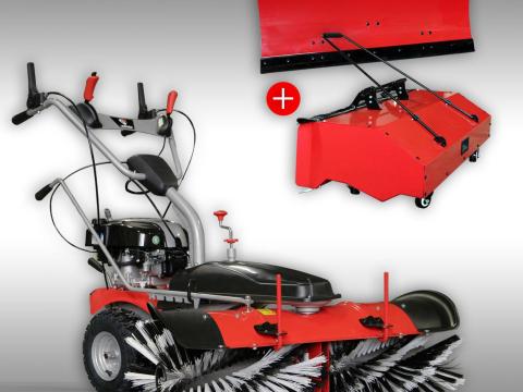 Motoros seprőgép tolólappal és gyűjtőtartállyal – JANSEN MKB-500 BS Motoros seprőgép tolólappal és gyűjtőtartállyal – JANSEN MKB-500 BS