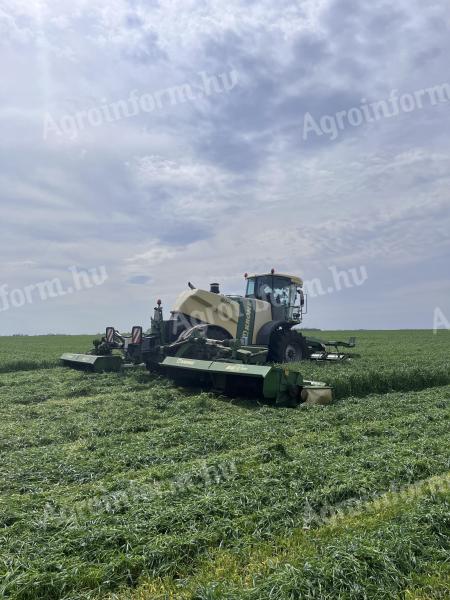 Szálastakarmány bérmunka korszerű gépparkkal