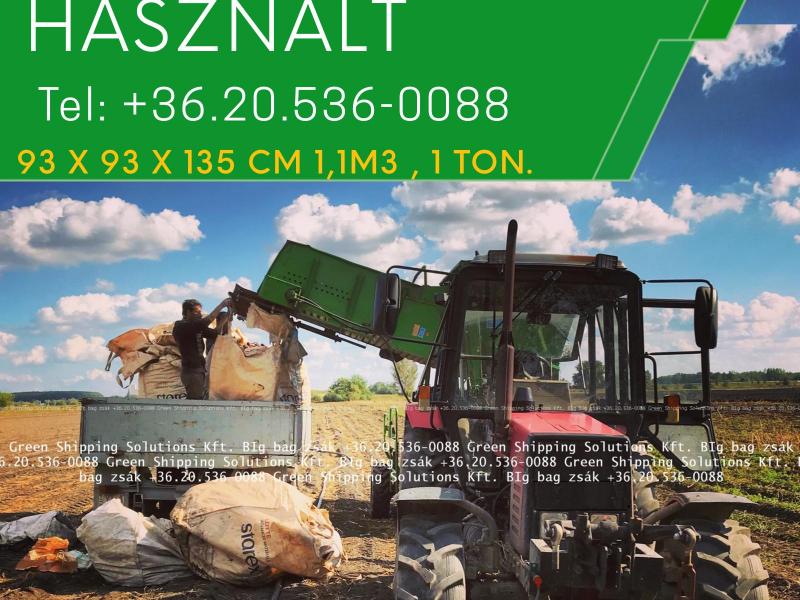 BIG BAG ZSÁK 20. 536-0088 használt és új MINDEN MÉRETBEN - GREEN SHIPPING SOLUTIONS Kft BIG BAG ZSÁK 20. 536-0088 használt és új MINDEN MÉRETBEN - GREEN SHIPPING SOLUTIONS Kft