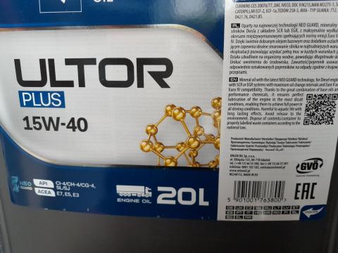 ULT PLUS 15W40 motorolaj akcióban ULT PLUS 15W40 motorolaj akcióban
