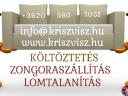 Kriszvisz költöztetés! Ingóságai biztos kezekben! Zongoraszállítás & lomtalanítás olcsón