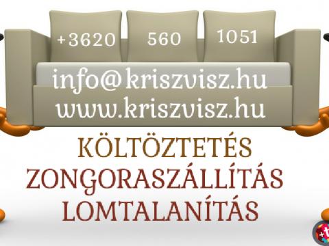 Kriszvisz költöztetés! Ingóságai biztos kezekben! Zongoraszállítás & lomtalanítás olcsón Kriszvisz költöztetés! Ingóságai biztos kezekben! Zongoraszállítás & lomtalanítás olcsón