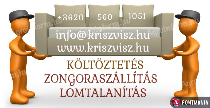 Kriszvisz költöztetés! Ingóságai biztos kezekben! Zongoraszállítás & lomtalanítás olcsón