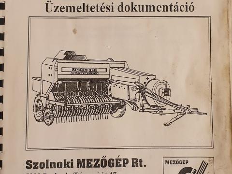 Kisbálázó,  (Szolnoki Mezőgép féle) gépkönyv (Fortschritt bálázó koppintás) Kisbálázó,  (Szolnoki Mezőgép féle) gépkönyv (Fortschritt bálázó koppintás)