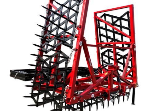 Schriffert fogasborona 6 táblás hidraulikus nyitással + simító (ingyenes kiszállítással Magyarország területén)