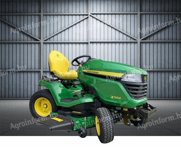 John Deere X584 fűnyírótraktor + 122 cm kasza - ÚJ - 2 év GARANCIA - AKCIÓS ÁR