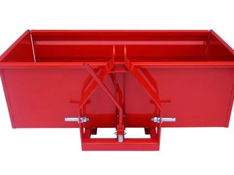 Új,  hárompont függesztésű,  125 cm széles,  billenthető szállítóláda kistraktorhoz Új,  hárompont függesztésű,  125 cm széles,  billenthető szállítóláda kistraktorhoz