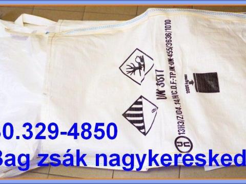ADR - UN 3077 big bag zsák veszélyes hulladékhoz,  tetőpalához,  olajos rongyokhoz stb ADR - UN 3077 big bag zsák veszélyes hulladékhoz,  tetőpalához,  olajos rongyokhoz stb