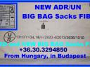 ADR - UN 3077 big bag zsák veszélyes hulladékhoz,  tetőpalához,  olajos rongyokhoz stb