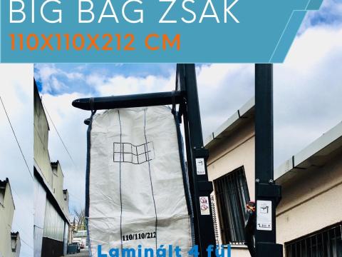 Big bag zsák 20. 536-0088 méret 110 x 110 x 230-240 cm Q big bag zsák be- és kiürítő csonkkal