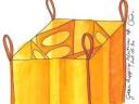 Big bag zsák 20. 536-0088 méret 110 x 110 x 230-240 cm Q big bag zsák be- és kiürítő csonkkal