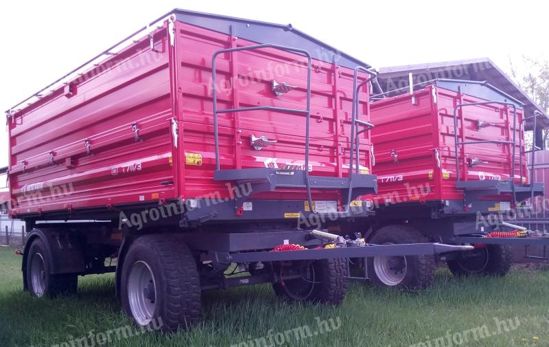 Metal Fach pótkocsi T711/3 12 t állattartó pályázathoz is