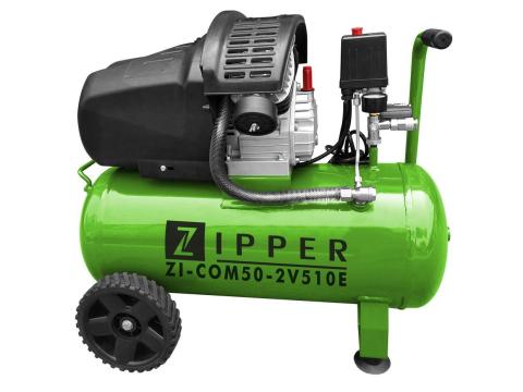 Kompresszor,  2 hengeres,  olajkenésű - V henger,  2200 W,  50 L,  10 Bar * ZIPPER ZI-COM 50-2V510E Kompresszor,  2 hengeres,  olajkenésű - V henger,  2200 W,  50 L,  10 Bar * ZIPPER ZI-COM 50-2V510E