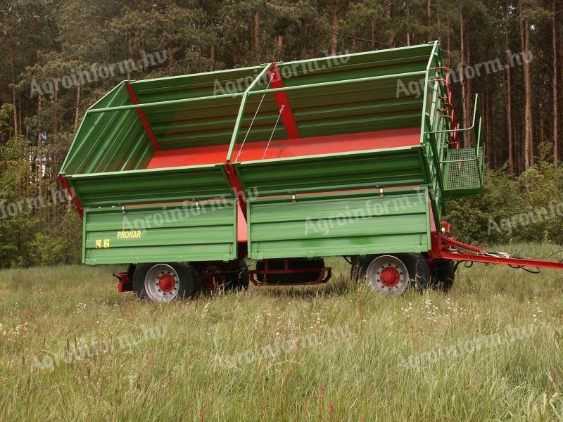 Új Pronar T680 800+800 (18T) három oldalra billenthető pótkocsi 3 év garanciával, készletről
