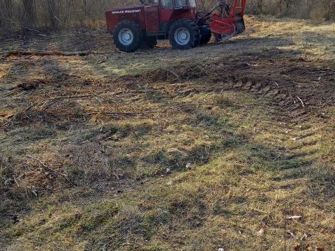 Erdészeti szárzúzás, cserjeirtás, bozótirtás, vágástér-takarítás, mulcsozás, bokros-fás területek tisztítása