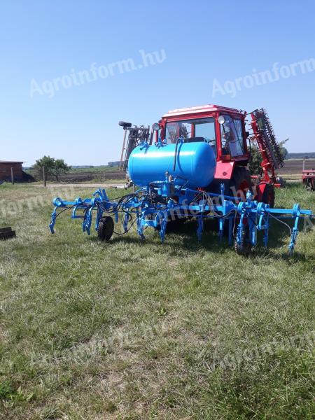 Injektáló Nitrosol vagy Folyékony Tápanyagkijuttató Sorközművelő Kultivátor