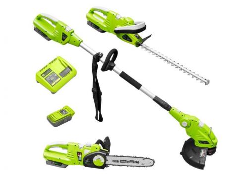 Kertápoló 40V Akkus Kerti Szett 4az1 * Zipper ZI-GPS40V-AKKU * sövény ágvágó fű bozótvágó