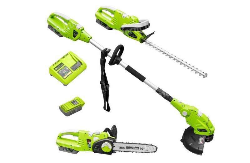 Kertápoló 40V Akkus Kerti Szett 4az1 * Zipper ZI-GPS40V-AKKU * sövény ágvágó fű bozótvágó