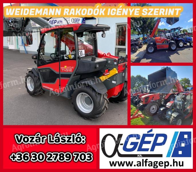 Weidemann T4512 és Weidemann T5522 rakodógép ÁTK pályázatába