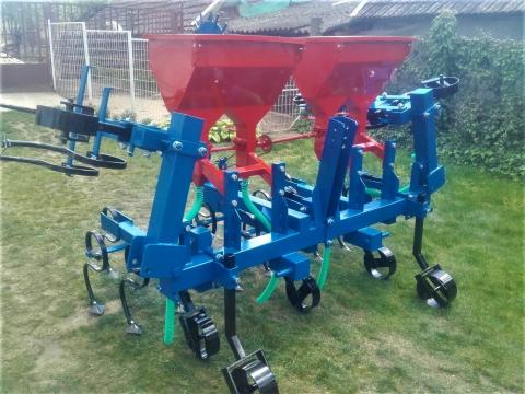 AGRO FE-RO-4 soros(5 kocsis)sima és műtrágyaszórós sorközművelő kultivátor kedvező áron